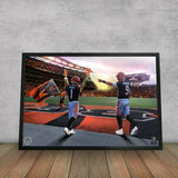Cincinnati Bengals<br>Chase and Burrow<br>2 Player Print