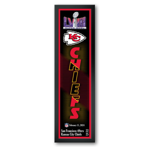 Kansas City Chiefs<br>Super Bowl LVIII Champions Vertical Print