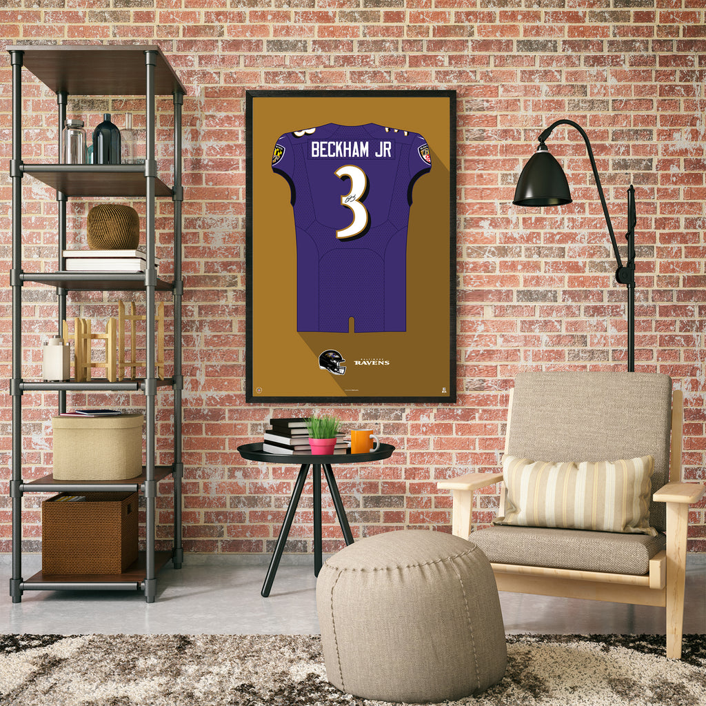 Baltimore Ravens Odell Beckham Jr Jersey Print Team Color / Medium - 19.5x25 | Sporticulture