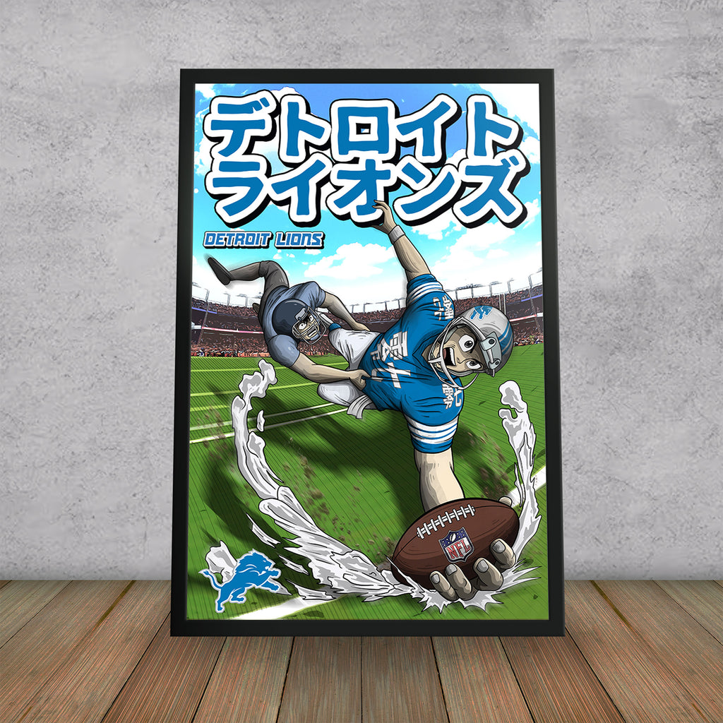 Aidan Hutchinson Detroit Lions 27 x 39 Framed Art Jersey Print