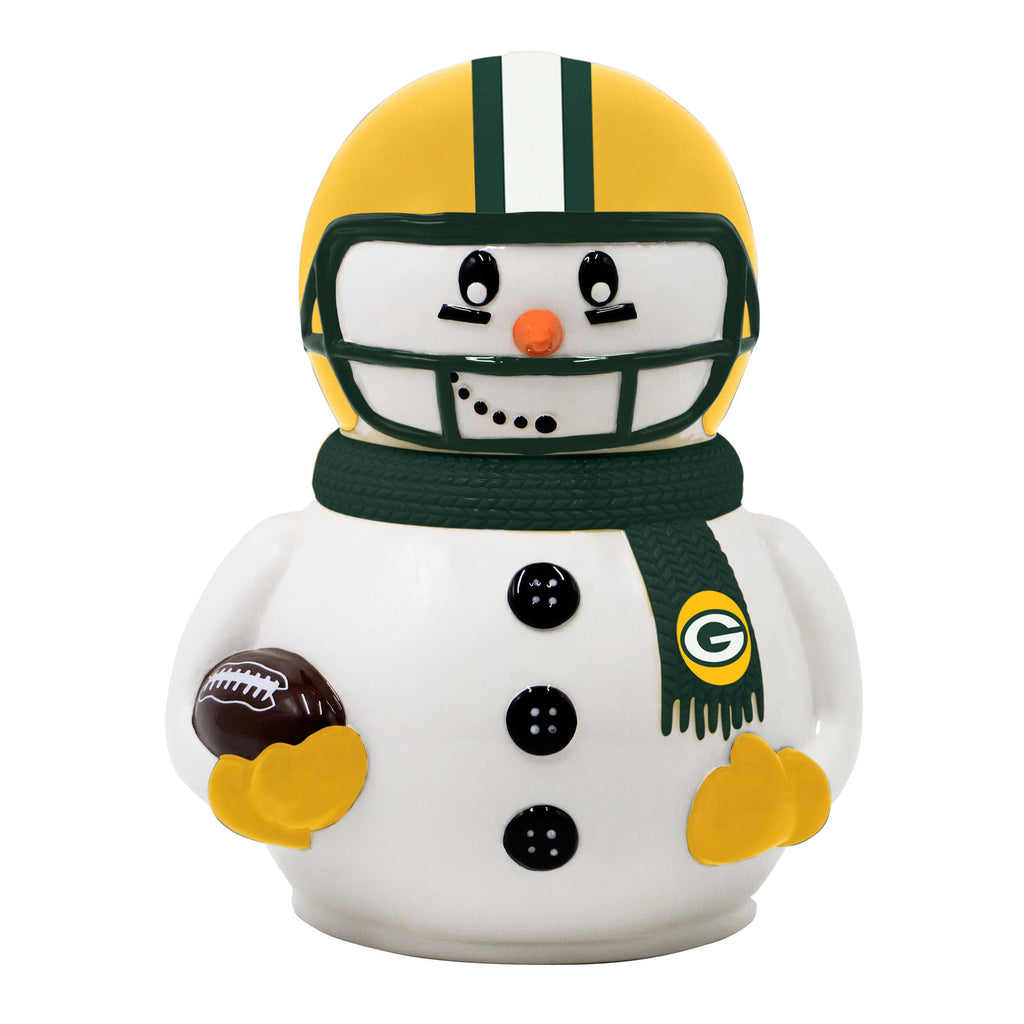 Green Bay Packers 'Happy Holidays' Christmas Decorations Snowman