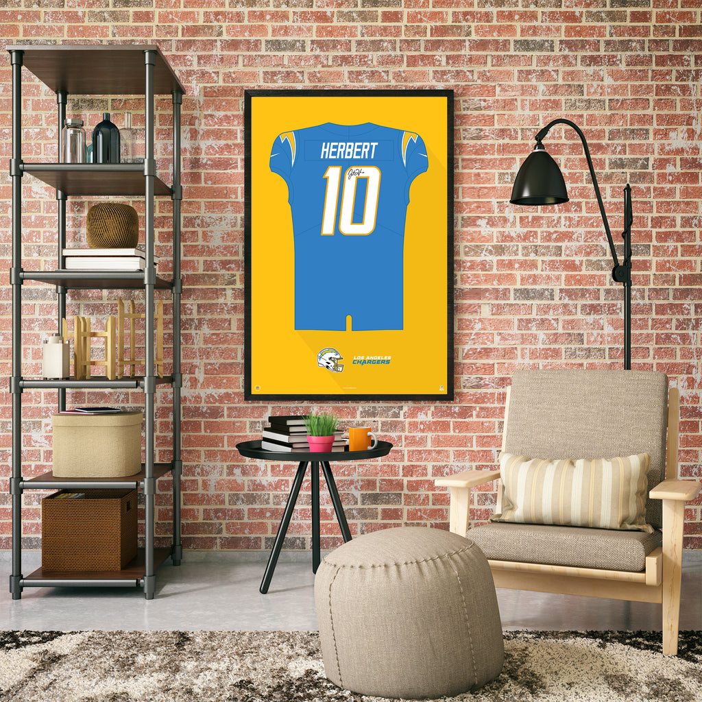 Los Angeles Chargers Justin Herbert Jersey Print Team Color / Medium - 19.5x25 | Sporticulture