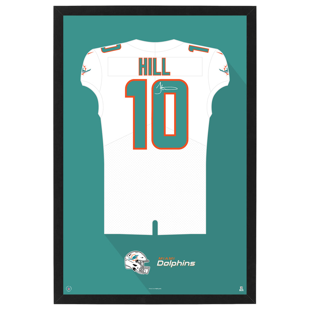 Miami Dolphins Tyreek Hill Jersey Print Team Color / Medium - 19.5x25 | Sporticulture