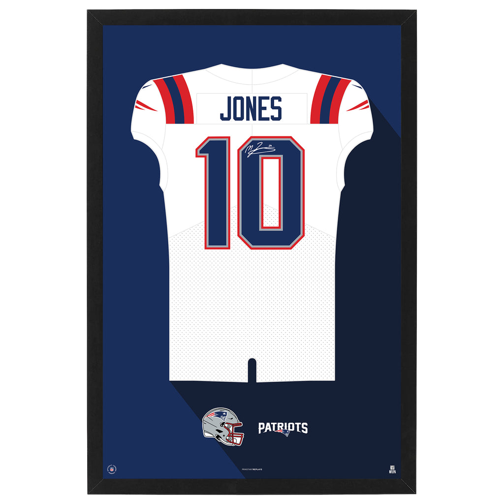 New England Patriots Mac Jones Jersey Print White / Small - 14'x20' | Sporticulture