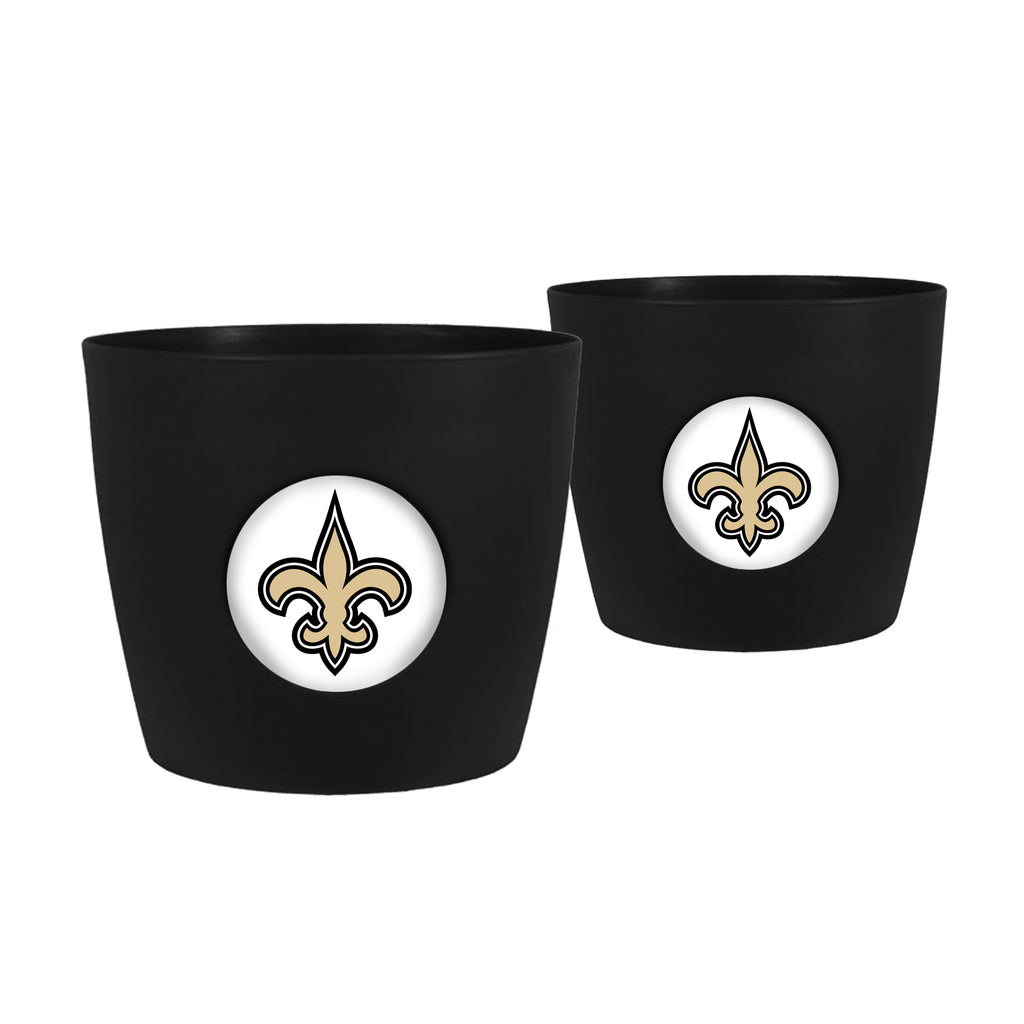 fish tank new orleans saints accessorys New Orleans SaintsButton Pot - 2 Pack