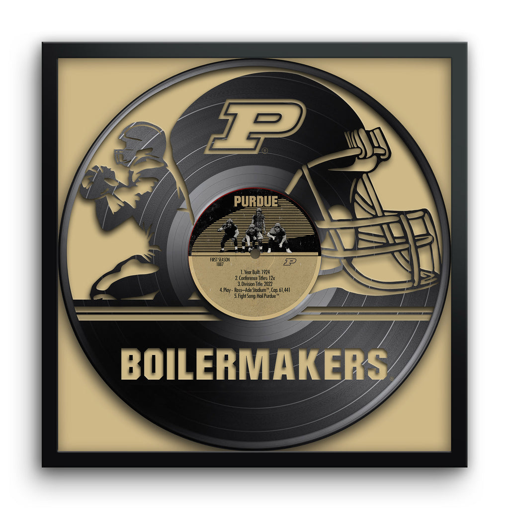 Purdue BoilermakersVinyl Record Football Print Purdue BoilermakersVinyl Record Football Print