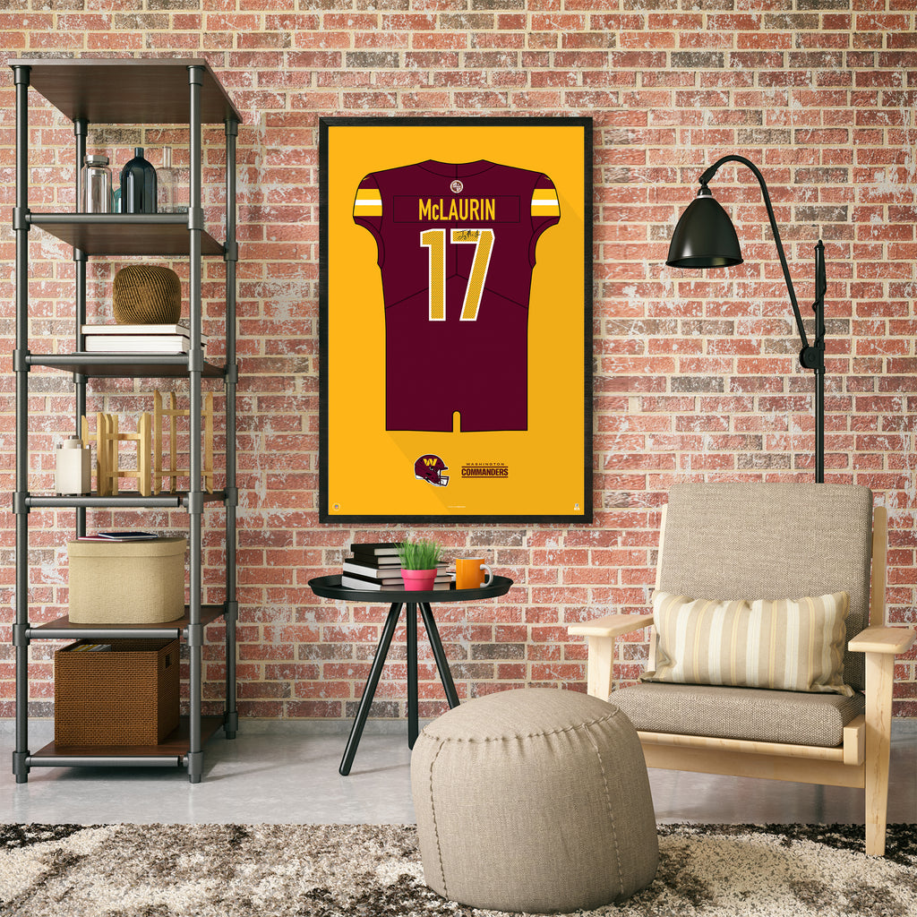 Washington Commanders Terry McLaurin Jersey Print White / Small - 14'x20' | Sporticulture