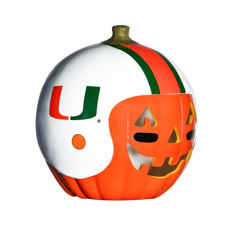 Miami Hurricanes<br>Ceramic Pumpkin Helmet