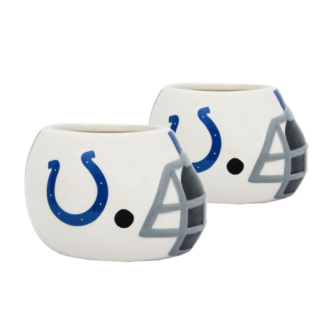 Indianapolis Colts<br>Ceramic Helmet Planter (Empty) - 2 Pack