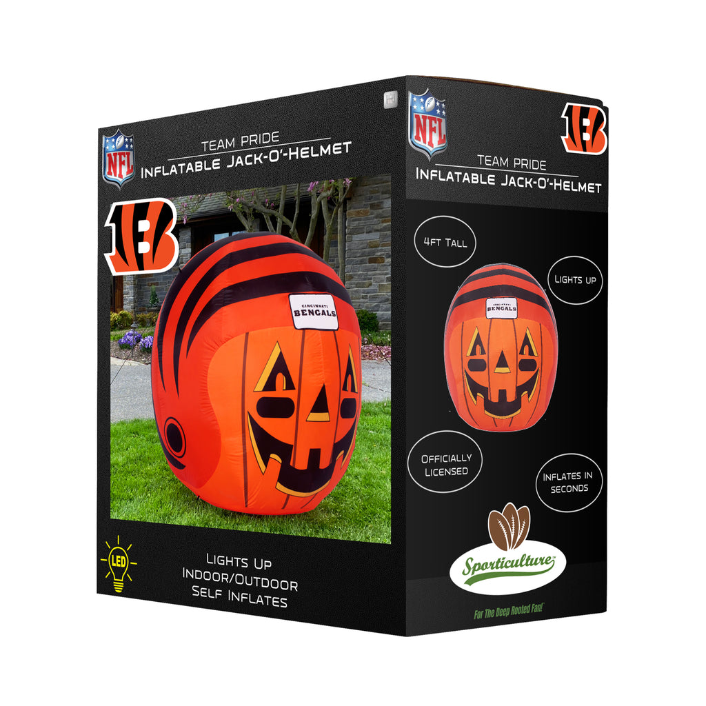 Sporticulture 4-ft Pre-Lit Cincinnati Bengals Jack-o-lantern Inflatable in  the Outdoor Halloween Decorations & Inflatables department at