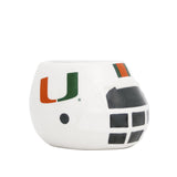 Miami Hurricanes<br>Ceramic Helmet Planter (Empty) - 2 Pack