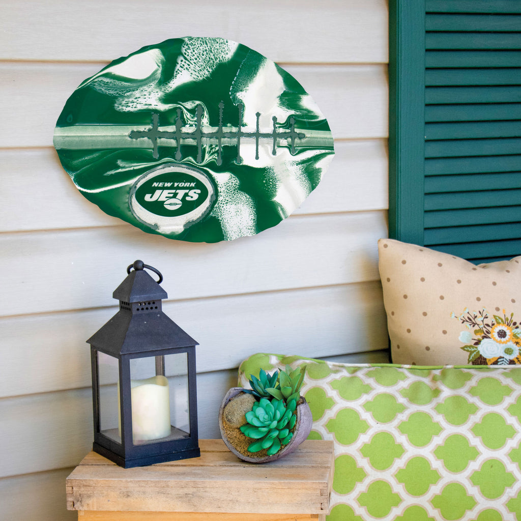 : Fan Creations New York Jets Coffee Table With Team Color :  Sports & Outdoors