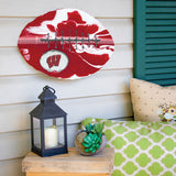 Wisconsin Badgers<br>Recycled Metal Art Football