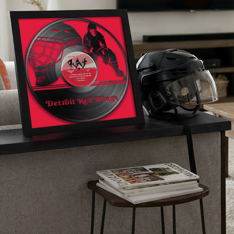 detroit red wings motorcycle helmet Detroit Red WingsVinyl Record Print