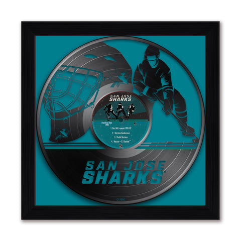 San Jose Sharks<br>Vinyl Record Print