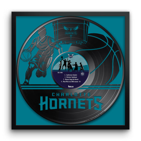Charlotte Hornets<br>Vinyl Record Print