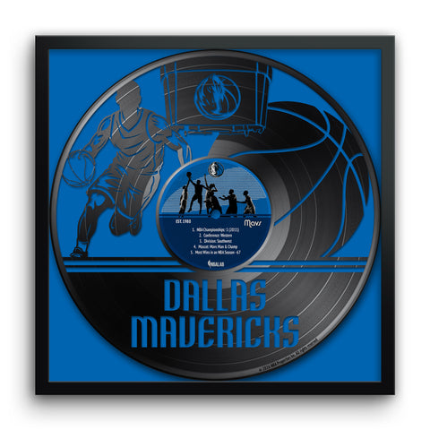 Dallas Mavericks<br>Vinyl Record Print