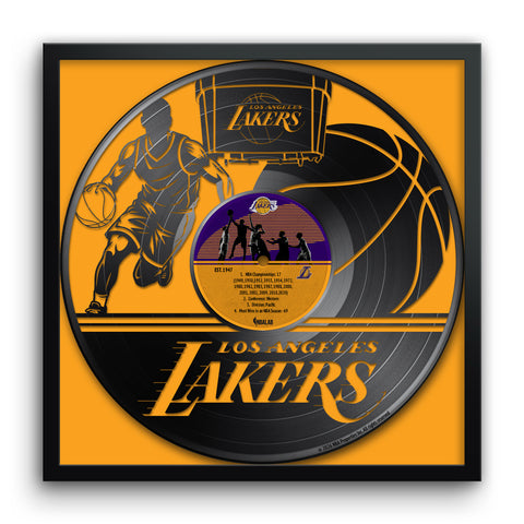 Los Angeles Lakers<br>Vinyl Record Print