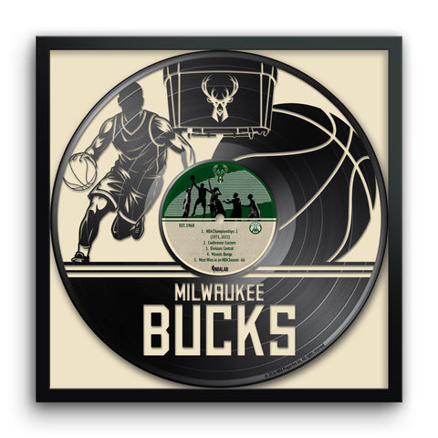 Milwaukee Bucks<br>Vinyl Record Print