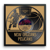 New Orleans Pelicans<br>Vinyl Record Print