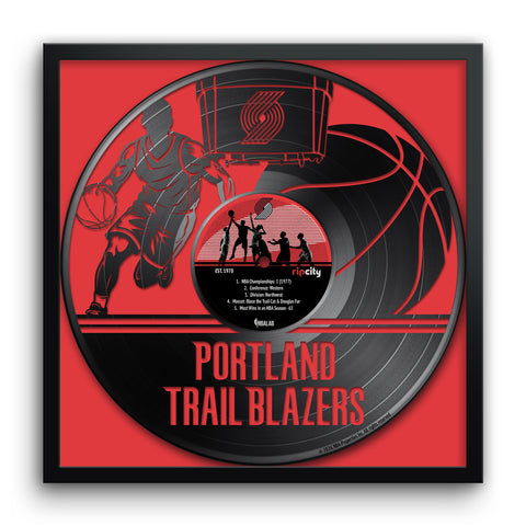 Portland Trail Blazers<br>Vinyl Record Print