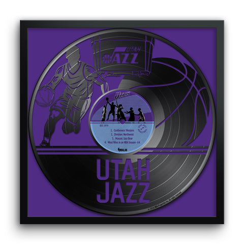Utah Jazz<br>Vinyl Record Print