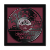 Mississippi State Bulldogs<br>Vinyl Record Football Print