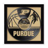Purdue Boilermakers<br>Vinyl Record Basketball Print