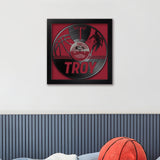 Troy Trojans<br>Vinyl Record Basketball Print