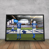 Indianapolis Colts<br>Richardson and Taylor<br>2 Player Print