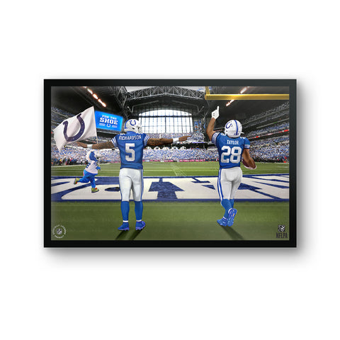 Indianapolis Colts<br>Richardson and Taylor<br>2 Player Print