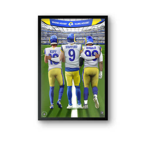 Los Angeles Rams<br>Kupp, Stafford, And Donald<br>3 Player Print