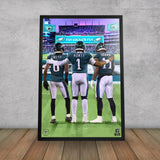 Philadelphia Eagles<br>Smith, Hurts, And Brown<br>3 Player Print