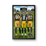 Pittsburgh Steelers<br>Watt, Pickett, And Harris<br>3 Player Print