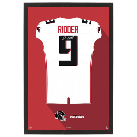 Atlanta Falcons Desmond Ridder Jersey Print White / Small - 14x20 | Sporticulture