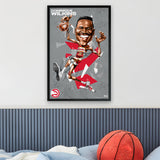 Atlanta Hawks<br>Dominique Wilkins<br>Abstract Caricature Print