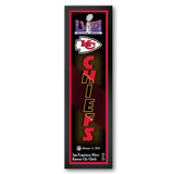 Kansas City Chiefs<br>Super Bowl LVIII Champions Vertical Print