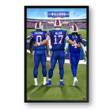 Buffalo Bills<br>Coleman, Allen And Cook<br>3 Player Print