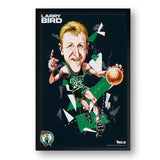 Boston Celtics<br>Larry Bird<br>Abstract Caricature Print