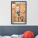 Boston Celtics<br>Larry Bird<br>Brick Wall Caricature Print