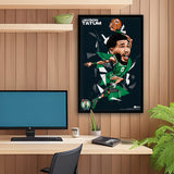 Boston Celtics<br>Jayson Tatum<br>Abstract Caricature Print