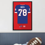 Buffalo Bills<br>Bruce Smith Jersey Print