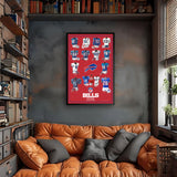 Buffalo Bills<br>Uniform Heritage Vertical Print