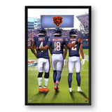 Chicago Bears<br>Swift, Williams And Moore<br>3 Player Print