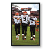 Cincinnati Bengals<br>Chase, Burrow And McPherson<br>3 Player Print