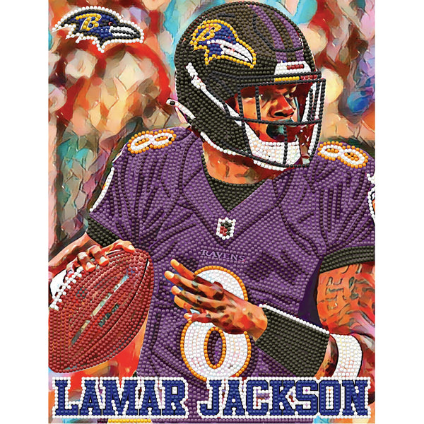 Baltimore RavensLamar Jackson Diamond Painting Craft Kit - For The