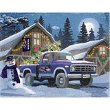 Baltimore Ravens<br>Winter Farm Truck<br>Diamond Painting Craft Kit