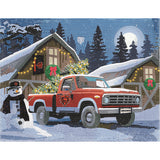 Chicago Bears<br>Winter Farm Truck<br>Diamond Painting Craft Kit