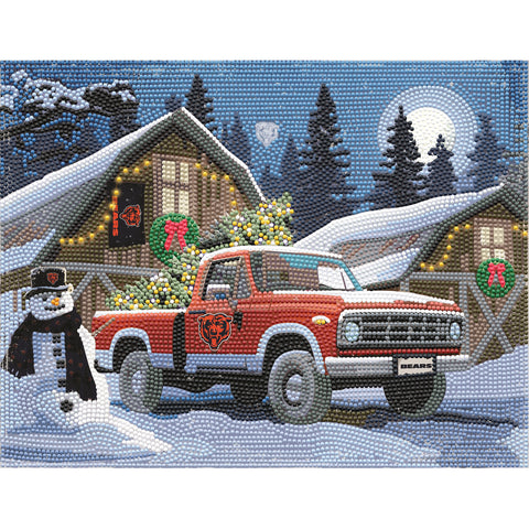 Chicago Bears<br>Winter Farm Truck<br>Diamond Painting Craft Kit