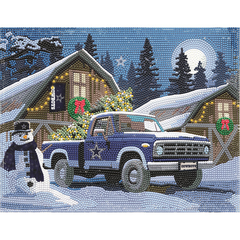 Dallas Cowboys<br>Winter Farm Truck<br>Diamond Painting Craft Kit